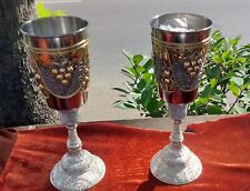 LOT OF 2 Handcrafted Goblet picture