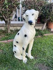Dog Statue Dalmatian Large Life Size Glazed Ceramic Sculpture Vintage 28” Tall picture