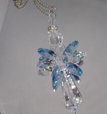 Handmade w/ Swarovski Crystal Aquamarine Angel Suncatcher/ Prism/ Ornament picture