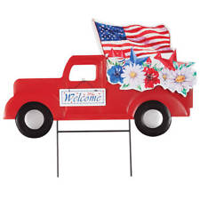 Patriotic Red Truck Stake by Fox RiverTM Creations picture