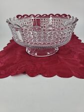 Clear Pressed Glass Compote Bowl/Vase 1874 - 1891 Thousand Eye EAPG Adams & Co.  picture