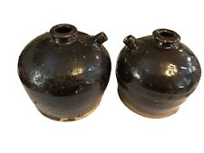Two Antique Chinese Soy Jugs Nice Condition picture