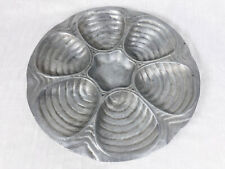 Bon Chef 10 Inch Aluminum Oyster Plate with 6 Sections picture