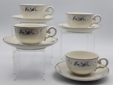 Villeroy & Boch Val Bleu Cups with Saucers Set of 4 Morning Glory Flower Pattern picture