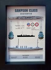 Sampson Class Destroyer Memorial Display Box, WW1, 5.75