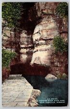 Big Spring Roaring River State Park Cassville Missouri Linen Vintage Postcard picture