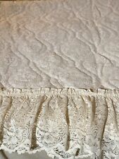 HTF Vintage Lace Bedspread Full/Double/Queen 60s 70s Ivory/Cream Rare Retro picture