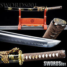 30'' Clay Tempered 1095 Steel Wakizashi Japanese Samurai Sharp Sword Real Hamon picture