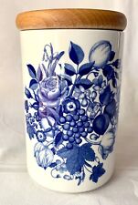 GORGEOUS PORTMEIRION HARVEST BLUE CANISTER STORAGE JAR, EXCELLENT CONDITION picture
