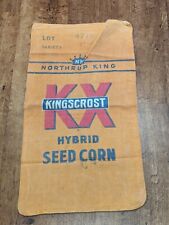 Vintage Cloth Northrup King Kingscrost Hybrid Seed Corn Sack Bag NICE CONDITION picture