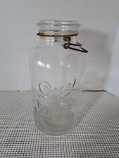 Antique Drey Half Gallon Improved Ever Seal Wire Bale Canning Jar, No Lid #7 picture