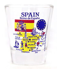 SPAIN EU SERIES LANDMARKS AND ICONS COLLAGE SHOT GLASS SHOTGLASS picture