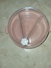 Vintage Pink MCM Divided Warming Plate Tray Server picture