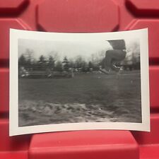 Man Doing A Long Jump In Mid Air Photograph 4.5 x 3.25 Vintage 1950s picture