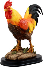 Ebros Proud Country Chicken Rooster Statue with Base 7.5 Tall Resin Sculpture in picture