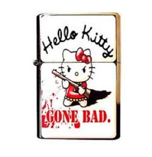 Rocker Kitty Gone Bad Lighter Metal Refillable Cute Fits in Bag Wallet Purse picture