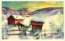 Vintage Postcard- Vintage artwork winter season Early 1900s picture