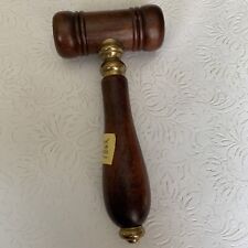 Crowning Touch Wooden & Brass Gavel - 6” - Never Used picture
