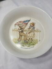 Holly Hobbie Bowl VTG 1970s Oneida-Ware Deluxe 3243 Bicentenial With Flag  picture