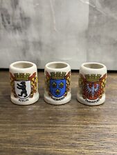 German Beer Stein Mini Collectible 2” Vintage - Set Of 3 picture