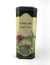 Carolans Finest Irish Cream Tin / Empty Canister with Hinged Lid 10 1/4