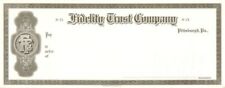 Fidelity Trust Co. - American Bank Note Company Specimen Checks - American Bank  picture