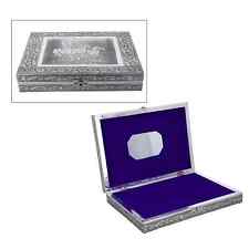 Handcrafted Aluminum Horse Pattern Jewelry Box with Velvet Interior Mirror picture