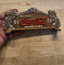 Coca Cola Cash Register Plaque Sign Coke Collector Soda Fountain Patina Metal picture