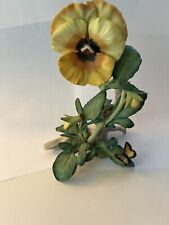 Cybis China Maid Yellow Pansy Butterfly 1973 Porcelain Figurine Sculpture picture