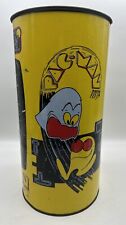 RARE 1980 PAC MAN ~ 19” GARBAGE TRASH CAN W/ GREAT GRAPHICS T.M. MIDWAY MFG picture