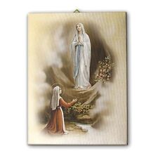 Religious Canvas painting of our Lady of Lourdes Apparition size 20x28 inches picture