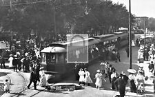 Interurban Trolley Street Car Mason City Iowa IA Reprint Postcard picture