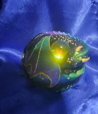 Black Violet Peacock Curled Dragon Windstone Editions Wind Stone Never... picture