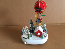 1980 Enesco Christmas Here Comes Santa Clause Mechanical Balloon Music Box picture