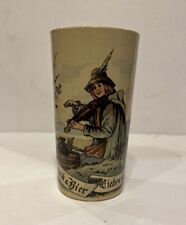 Antique Mettlach V&B Beer Stein Beaker #2327/1023 PUG Fiddle Player c.1911 picture