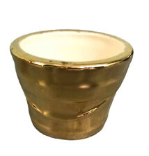 Vintage Antique Gold Gilt Gilded Bucket Shaped Pot 314 Art Deco  picture