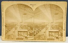 1876 Centennial Photo CARD Fair Main Building Stands Guns Scene Philadelphia picture