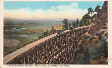 Colorado Springs Corley Mountain Highway Aerial View Downtown Vtg Postcard B13 picture