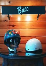 Vintage 1960s BUCO Motorcycle Helmet Lighted Dealer Metal Display Sign Light Vtg picture