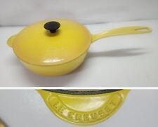 Vtg Le Creuset Cast Iron 2 1/4 Qt - Saucepan yellow #21 Made In France (LkNew) picture