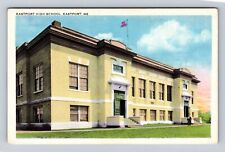 Eastport ME-Maine, Eastport High School, Antique Vintage Souvenir Postcard picture