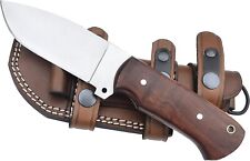 Hunting Knife 9'' Full-Tang Fixed Blade Rosewood Handle Knife w/ Sheath picture