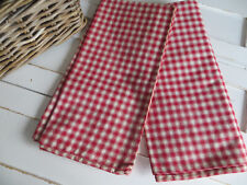 Antique Set of two checked red and whi Pillowcases Pillow Cushions  Linen German picture