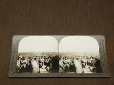 VINTAGE STEREOVIEW STEREOSCOPE CARD WWI AT MASS ALLIED TRENCHES WESTERN FRONT picture