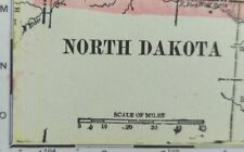 Vintage 1902 NORTH DAKOTA Map 14