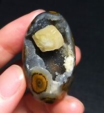 TOP 16G Natural Mongolia Gobi Agate Eye Agate EGG Geode Stone Collection QC127 picture