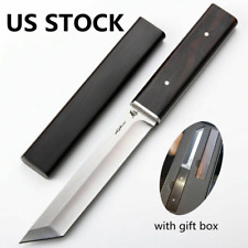 Hunting Knife Tactical Japanese Short Sword Katana Army D2 Steel Blade Sharp US picture
