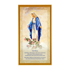 Hail Mary Wooden Wall Hanging Plaque 9
