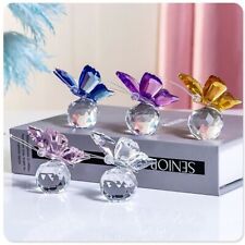 Gifts Crystal Butterfly Figurine Glass Craft Crystal Ball Glass Miniature picture