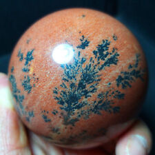 RARE 429G Natural Polished Jade Tree Agate Crystal Sphere Ball Healing  B342 picture